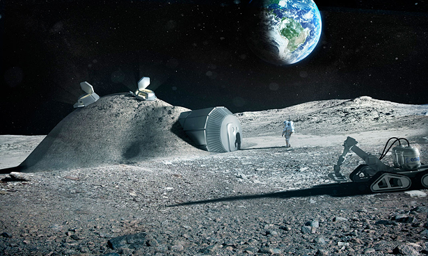 ３Dプリンターの月面基地