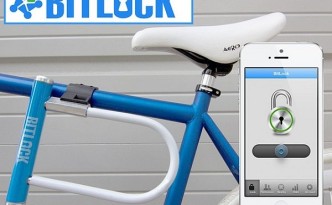 スマートフォンの自転車ロック