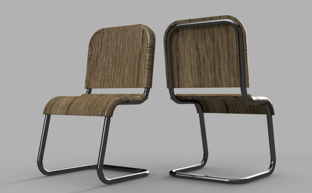 Fusion360で作ったパイプ椅子