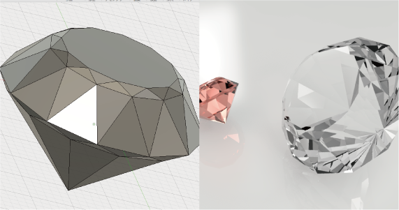 Fusion360で作ったダイヤモンド