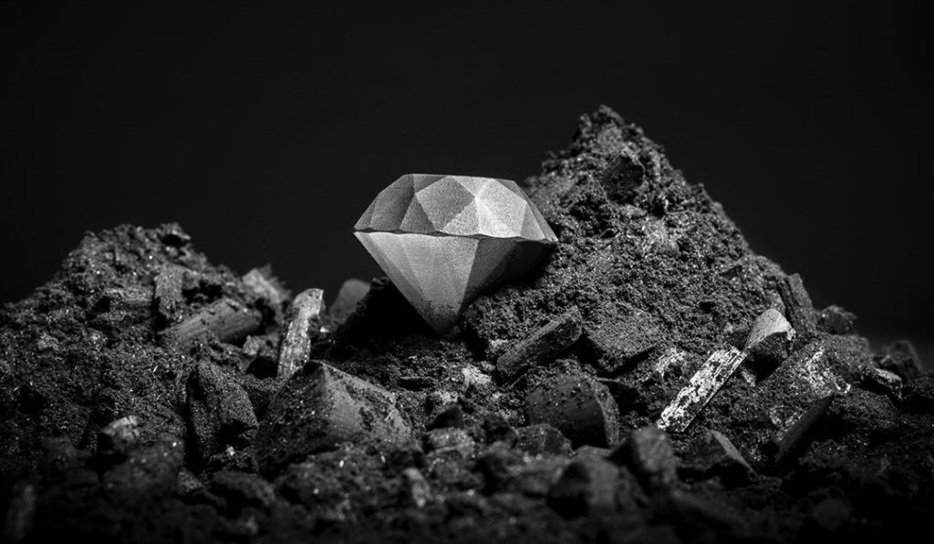 史上初の3Dプリントされたダイヤモンド 　出典：サンドビック社HP