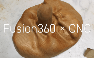 Fusion360とCNCで作成した天狗のお面