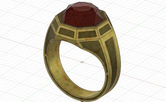 Fusion360で作った六角の指輪